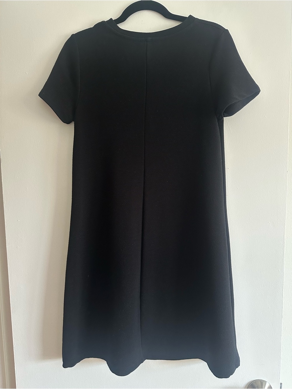 Zara Black Short-Sleeve A-Line Dress